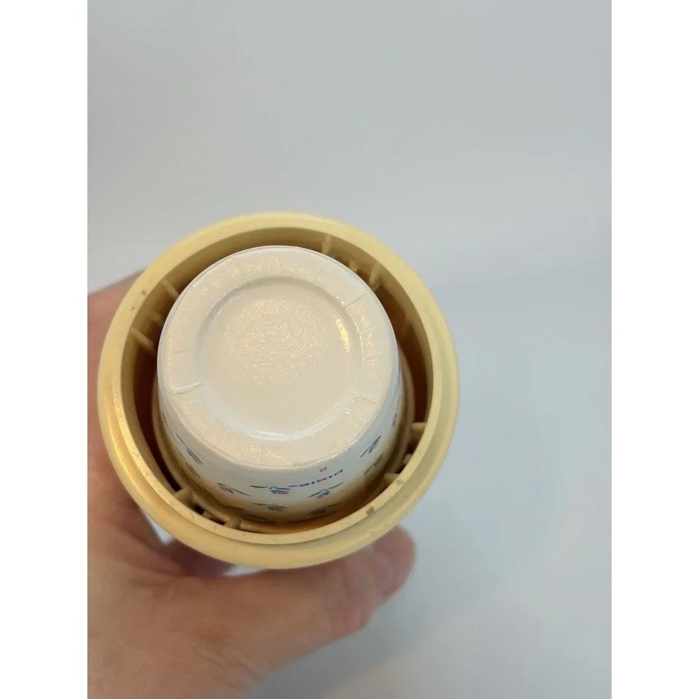 VTG Dixie Cup‎ Holder Dispenser W/O Bracket Beige/Almond Plastic 1970s